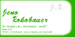 jeno rokobauer business card